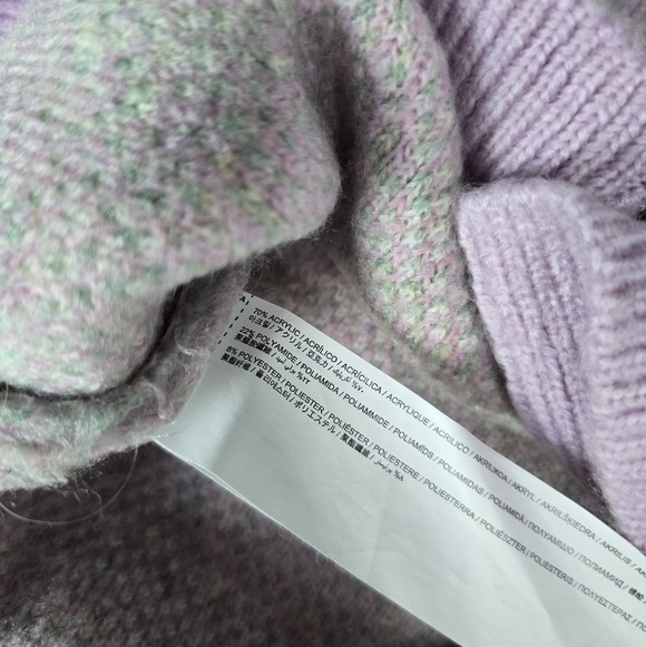 Mango Pastel Floral V-Neck Jewel Button Cardigan - Purple - Picture 7 of 13